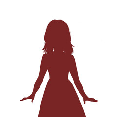 女性の立ち絵　シルエット