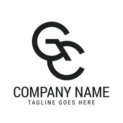 Creative Letter GC or CG Modern Minimalist Vector Logo Design Templates for Brand
