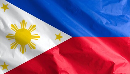 Flag of the Philippines with Sun and Stars