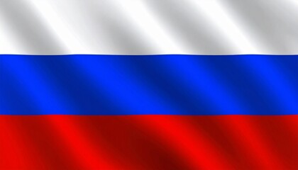 Fototapeta premium Waving Flag of the Russian 