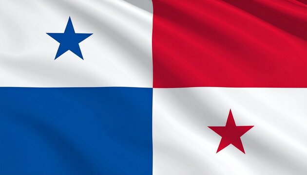 Flag of Panama with Blue and Red Stars