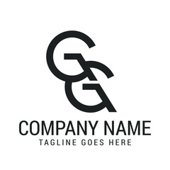 Obraz premium Creative Letter GG Modern Minimalist Vector Logo Design Templates for Brand