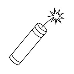 Diwali vector art of silhouette of a lit diya lamp, isolated