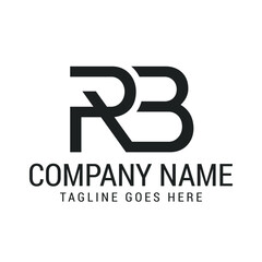 Creative Letter RB or BR Modern Minimalist Vector Logo Design Templates for Brand