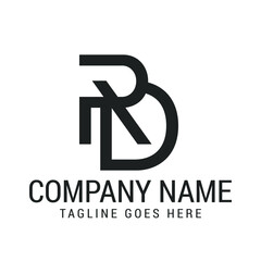 Creative Letter RD or DR Modern Minimalist Vector Logo Design Templates for Brand