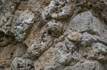 The damaged sandstone