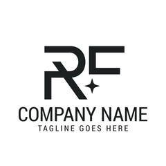 Creative Letter RF or FR Modern Minimalist Vector Logo Design Templates for Brand