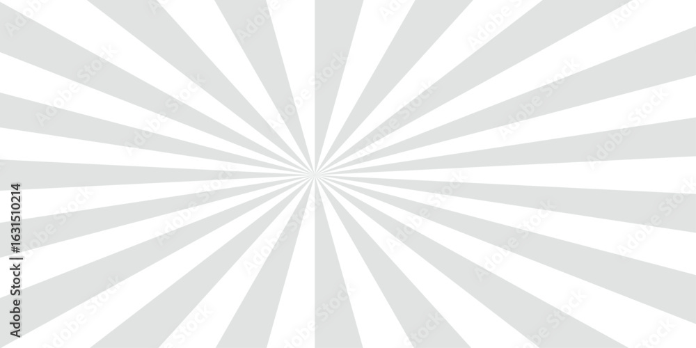 Poster abstract bold radial burst design with teal and white triangular rays. starburst or explosion-like o