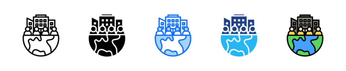 Corporate Social Responsibility Icon Set Multiple Style Collection