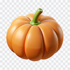 3D Pumpkin Icon | Halloween Decor, Autumn Harvest & Seasonal Symbol