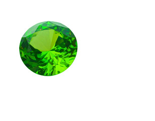 Floating Round Citrine Gemstone with Reflections and Shadow Below, Stylized Display, Isolated