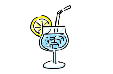 手書きカラーイラスト　ドリンク