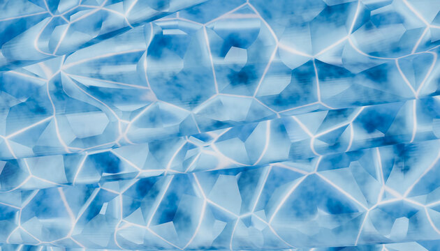 Abstract blue crystalline textured pattern background