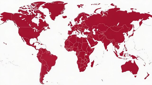 A watercolor illustration of a map showing the world's continents and oceans