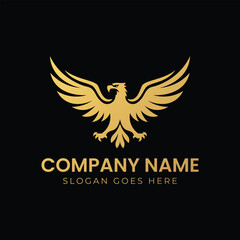 Eagle Fly Silhouette Logo Design