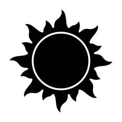 Flat Sun Icon – Summer Weather Symbol in Minimal Style