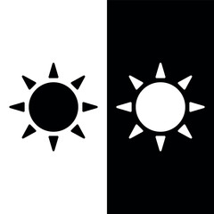 Flat Sun Icon – Summer Weather Symbol in Minimal Style