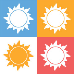 Flat Sun Icon – Summer Weather Symbol in Minimal Style