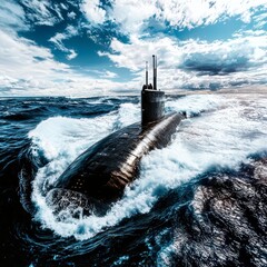 Submarine Breaking Waves in Rough Sea