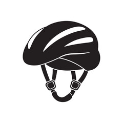 Fototapeta premium bicycle helmet flat icon vector