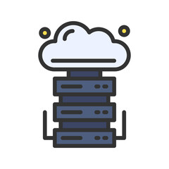 Cloud Deployment icon vector image. Suitable for mobile apps, web apps and print media.