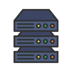 Server icon vector image. Suitable for mobile apps, web apps and print media.