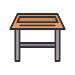 Architect Desk icon vector image. Suitable for mobile apps, web apps and print media.