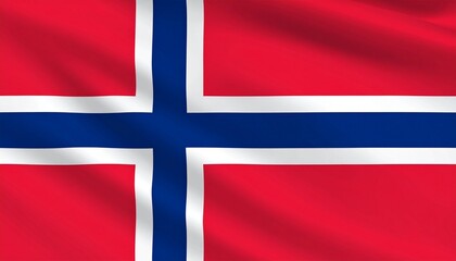 Fototapeta premium Flag of Norway with Nordic Cross