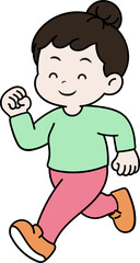 다리기 하는 여자 어린이
