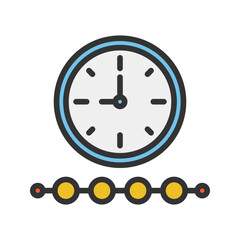 Design Timeline icon vector image. Suitable for mobile apps, web apps and print media.