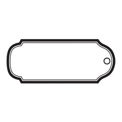 Elegant blank label design with decorative border and empty space for text or content
