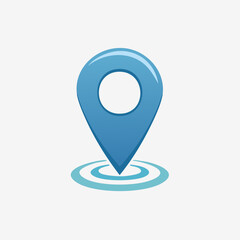 Location Pin Flat Minimal Vector Icon
