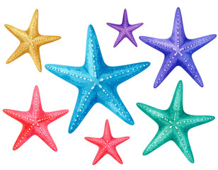 A colorful seamless pattern of stars, starfish, and holiday ornaments creates a festive winter wallpaper design