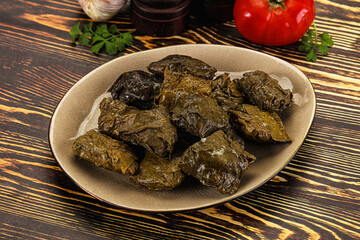 Stuffed dolma - meat in grape leaves