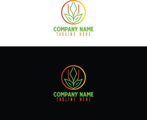 Elegant Botanical Logo Ecofriendly Brand Identity