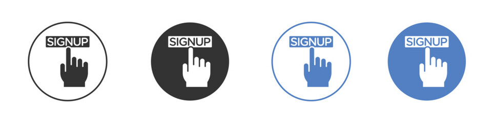 Sign up icon symbol. Quality design element.