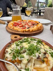 pizza with salami