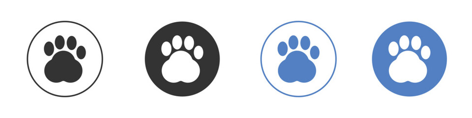 Paw icon symbol. Quality design element.