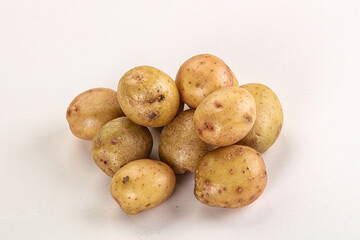 Raw fresh young baby potato