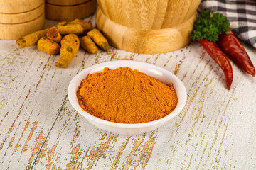 Tumeric curcuma powder for culinary