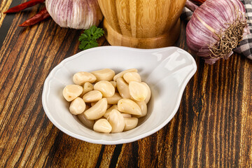 Tasty aroma marinated garlic cloves