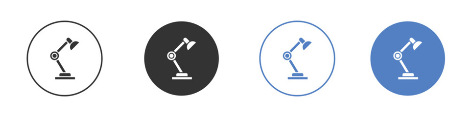 Desk lamp icon symbol. Quality design element.