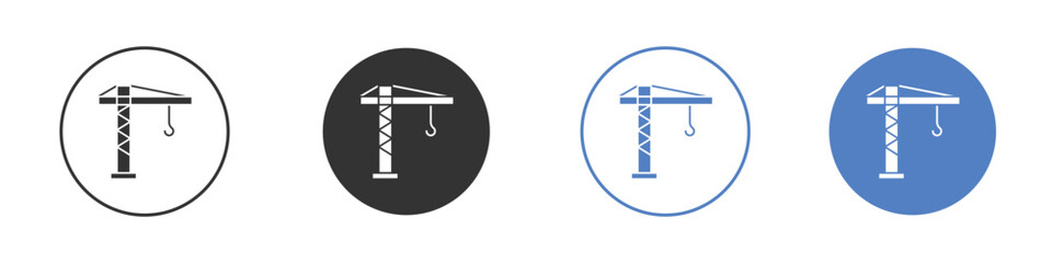 Construction crane icon symbol. Quality design element.
