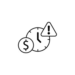 Icon a overdue, isolated against a clean background.