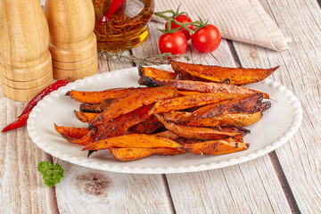 Homemade cuisine - baked sweet batat