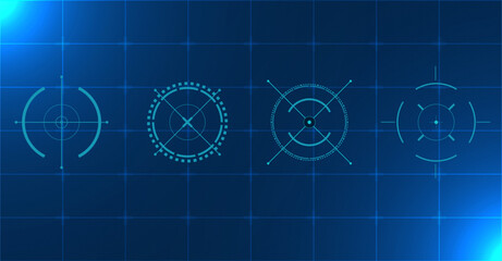 Modern Digital HUD Target Pack for Augmented Reality and UI Design