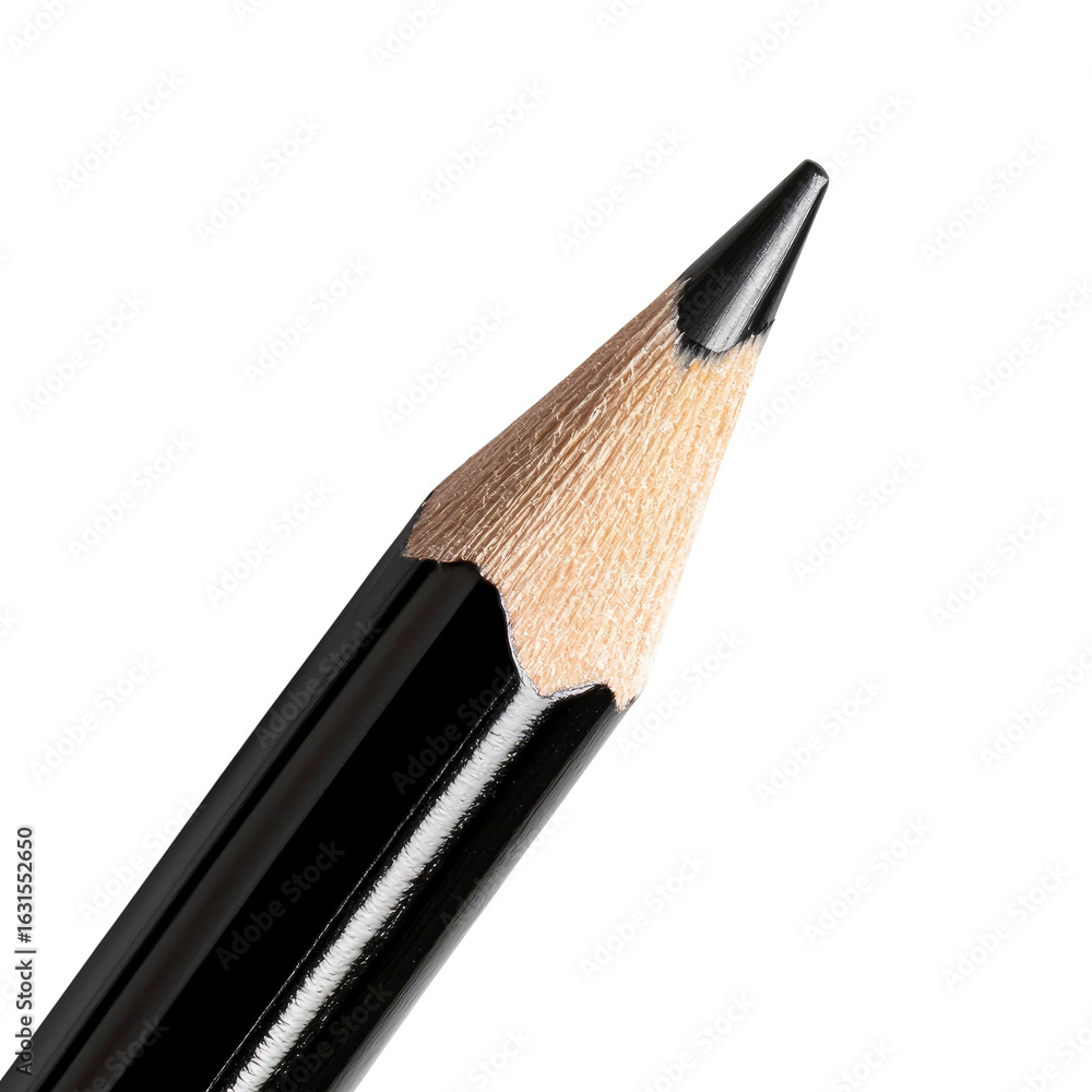 Poster close-up view of a sharpened pencil tips with fine details highlighting wood and graphite texture