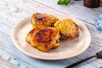 Roasted chicken thighs with spices