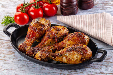 Baked chicken drumsticks with spices