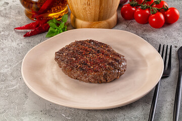 Hot Grilled beef burger cutlet